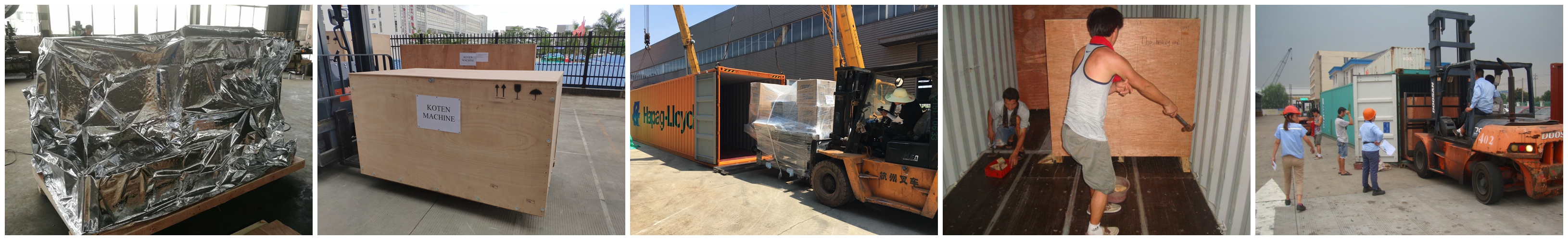 Seaworthy Wooden Crate Loading Heavy duty wooden crates being loaded into a shipping container