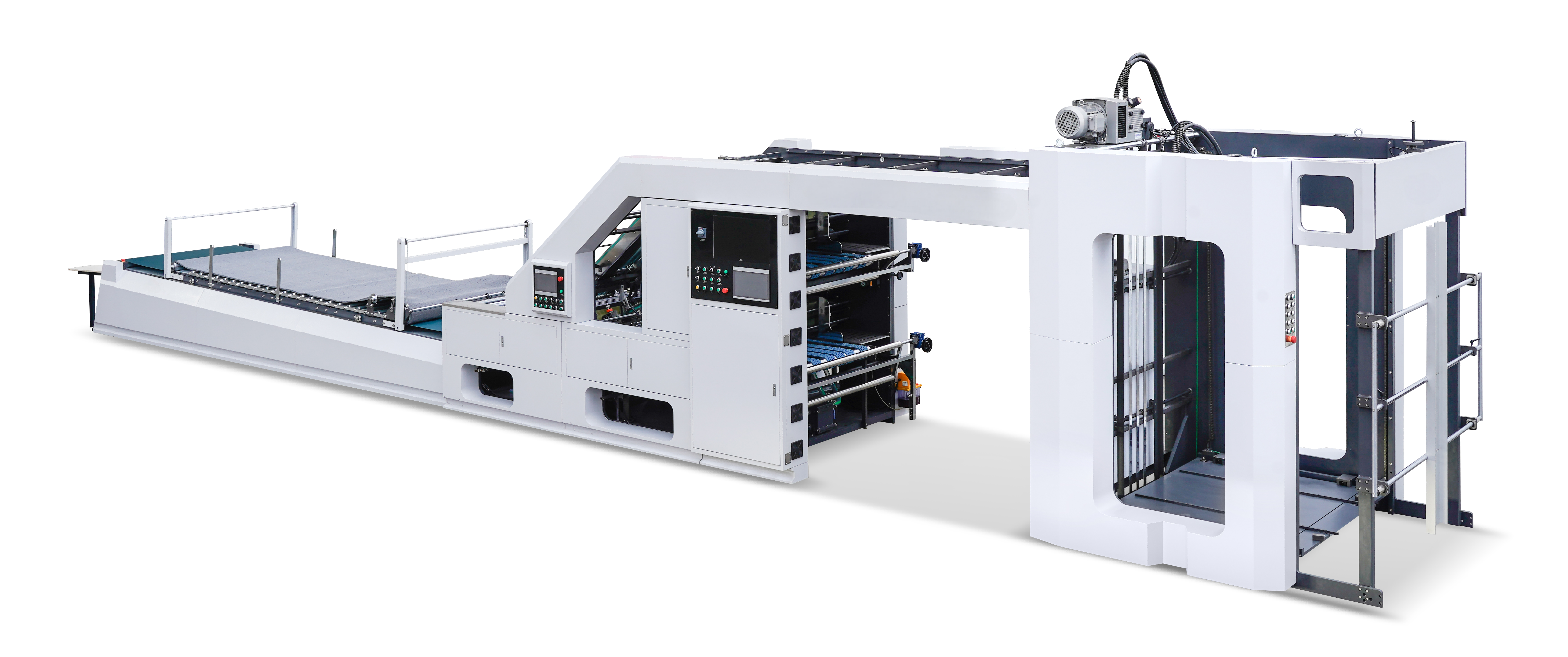 NB-1450W Laminator side profile showing heavy-duty steel frame