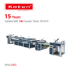 Full UV Varnishing Machine With Feeder Coating, Sheet Cleaning Unit, UV Or IR dryer and Auto Stacker.