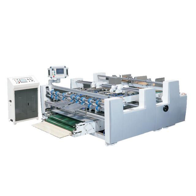 Carton Box Folding Gluing Machine with double pieces joint 