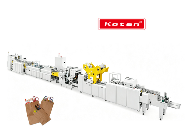Automatic sheet fed paper bag making machine 