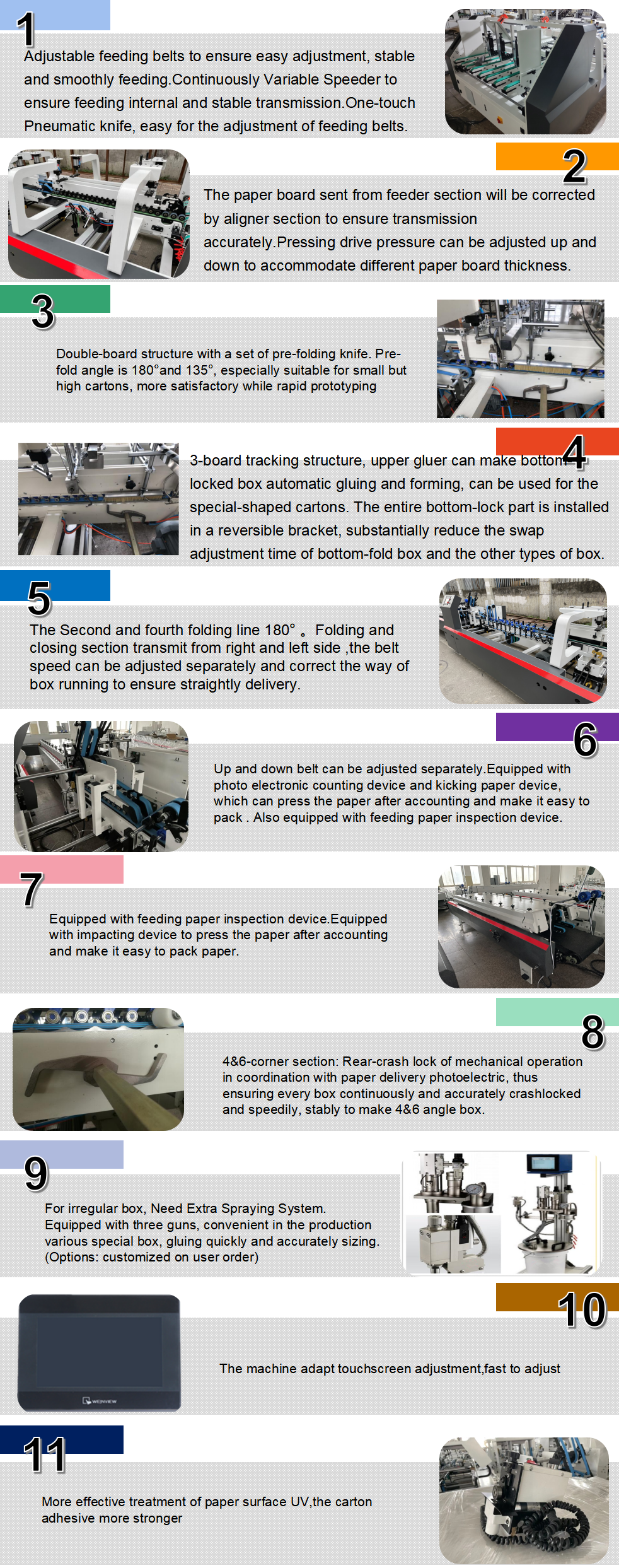 Automatic 4&6 Corner Folder Gluer Machine