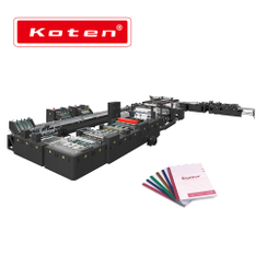 High Speed Roll Paper Flexo Ruling Cold Glue Tape Binding Production Line